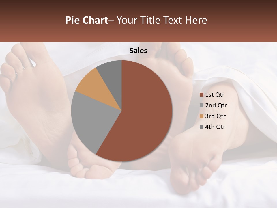 A Person Laying In Bed With Their Feet Up PowerPoint Template