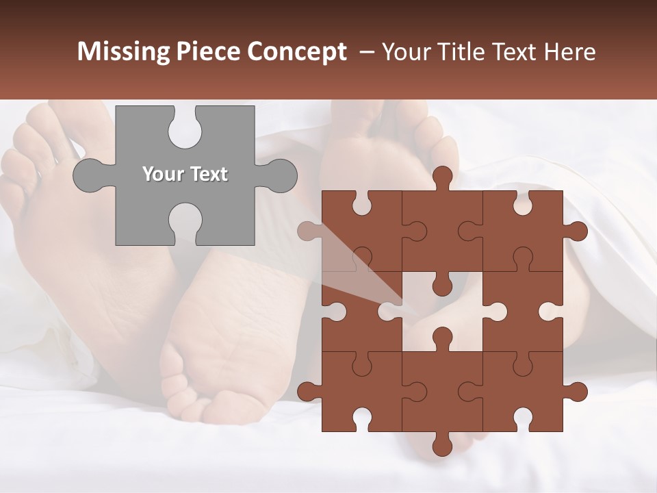 A Person Laying In Bed With Their Feet Up PowerPoint Template