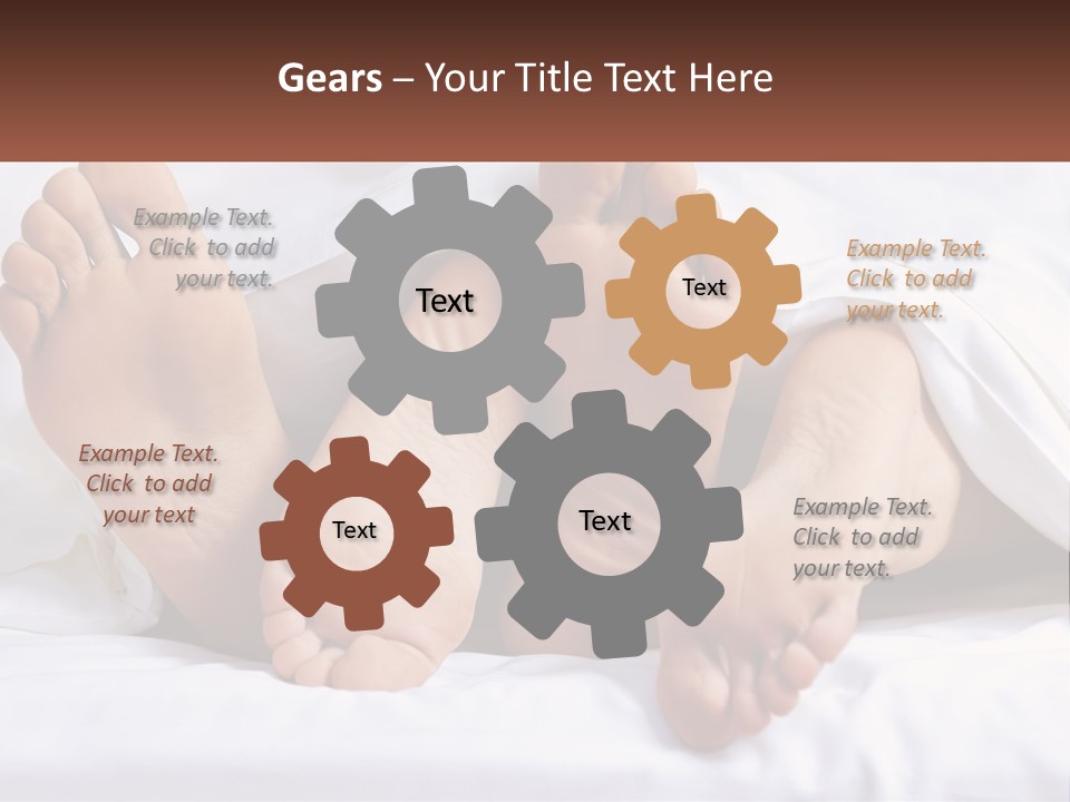 A Person Laying In Bed With Their Feet Up PowerPoint Template