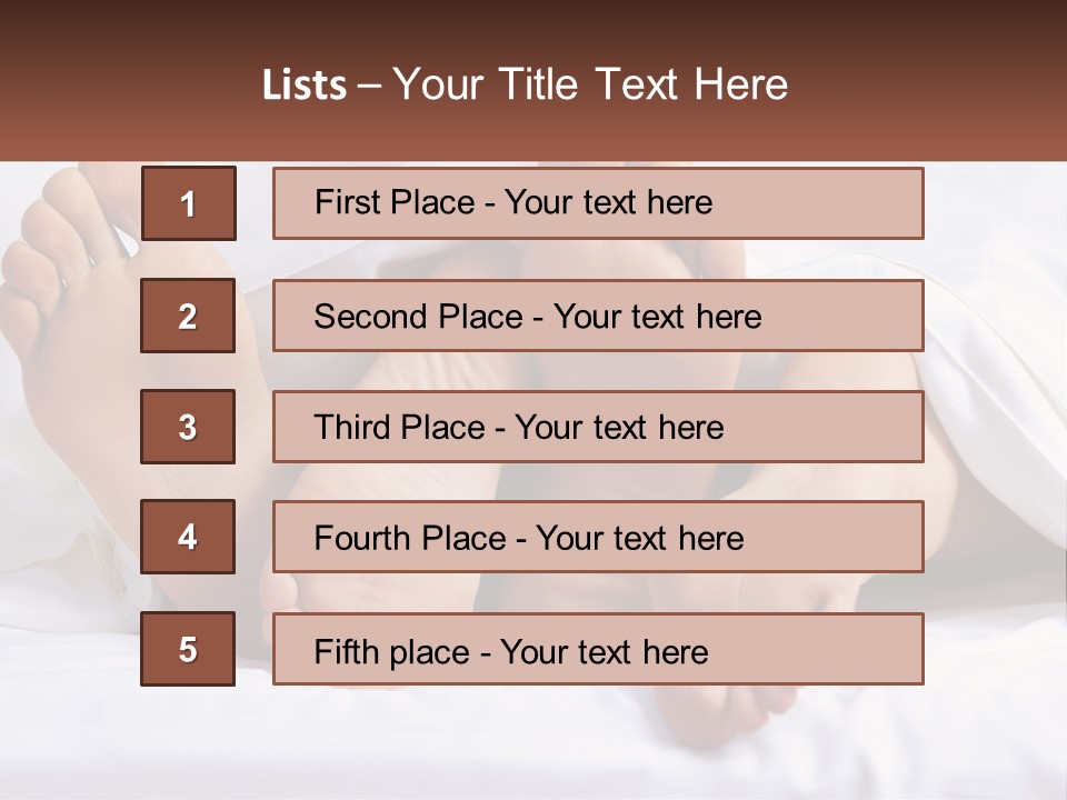 A Person Laying In Bed With Their Feet Up PowerPoint Template