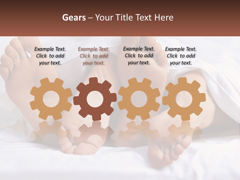 A Person Laying In Bed With Their Feet Up PowerPoint Template