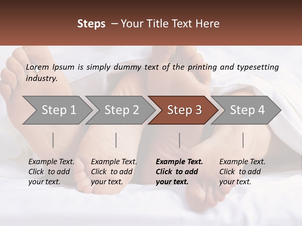 A Person Laying In Bed With Their Feet Up PowerPoint Template