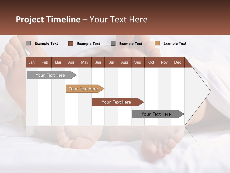 A Person Laying In Bed With Their Feet Up PowerPoint Template