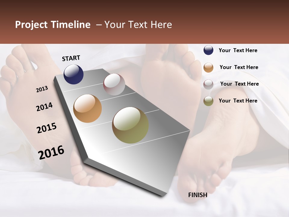 A Person Laying In Bed With Their Feet Up PowerPoint Template