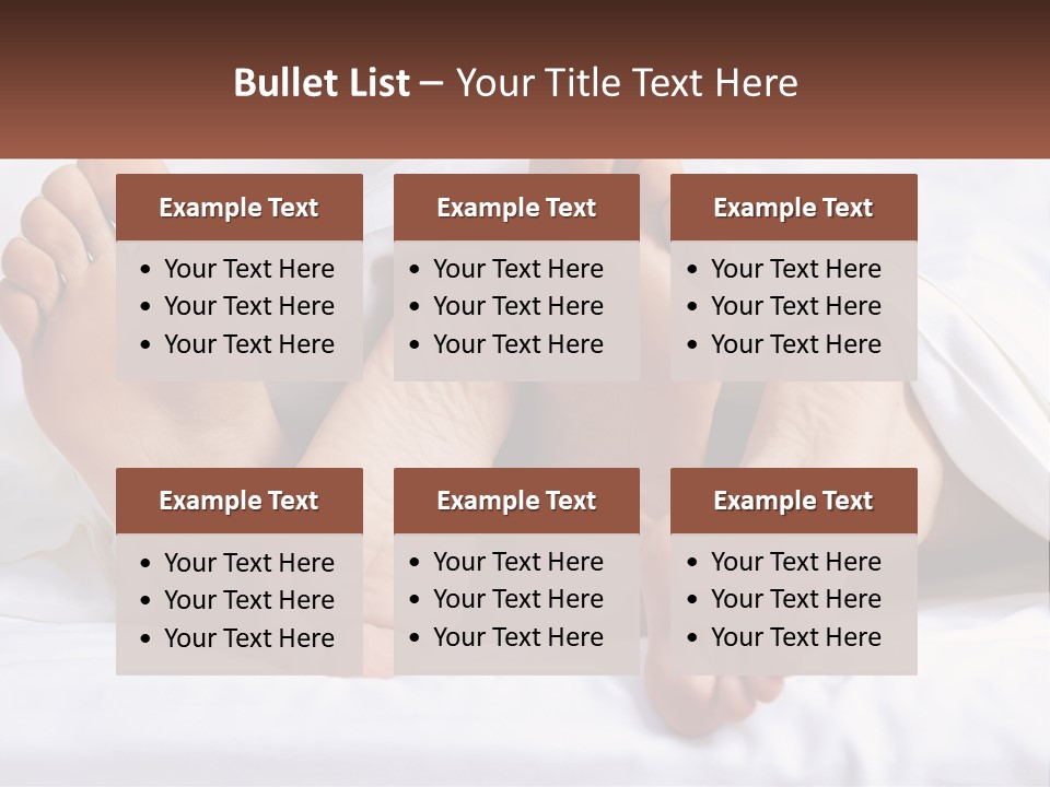 A Person Laying In Bed With Their Feet Up PowerPoint Template