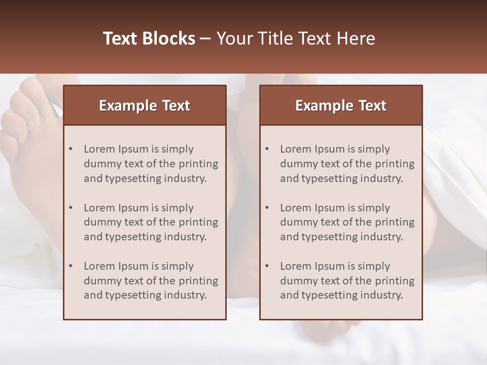 A Person Laying In Bed With Their Feet Up PowerPoint Template