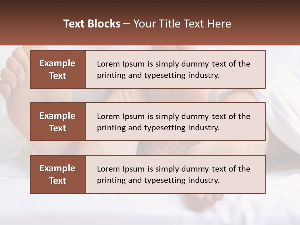 A Person Laying In Bed With Their Feet Up PowerPoint Template