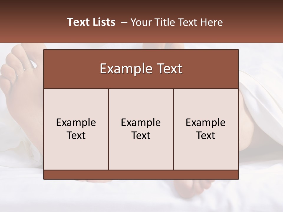 A Person Laying In Bed With Their Feet Up PowerPoint Template