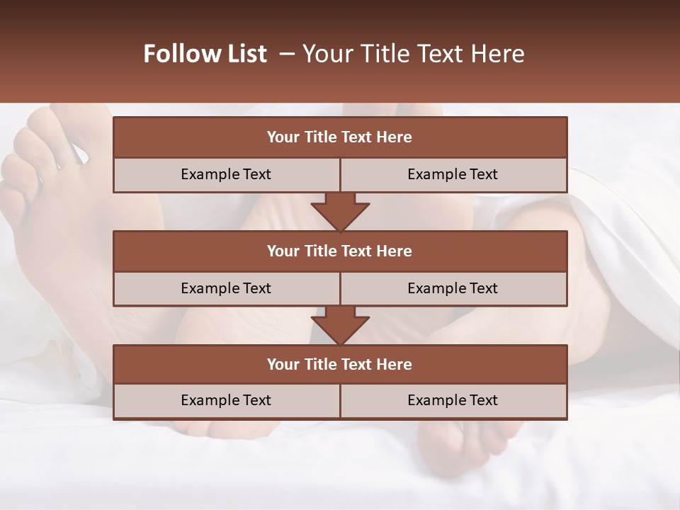 A Person Laying In Bed With Their Feet Up PowerPoint Template