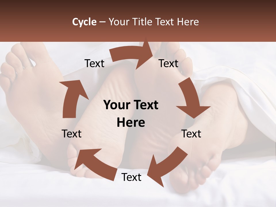 A Person Laying In Bed With Their Feet Up PowerPoint Template