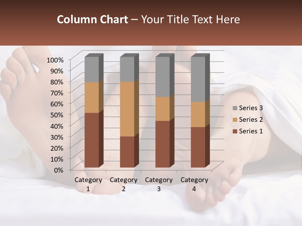 A Person Laying In Bed With Their Feet Up PowerPoint Template
