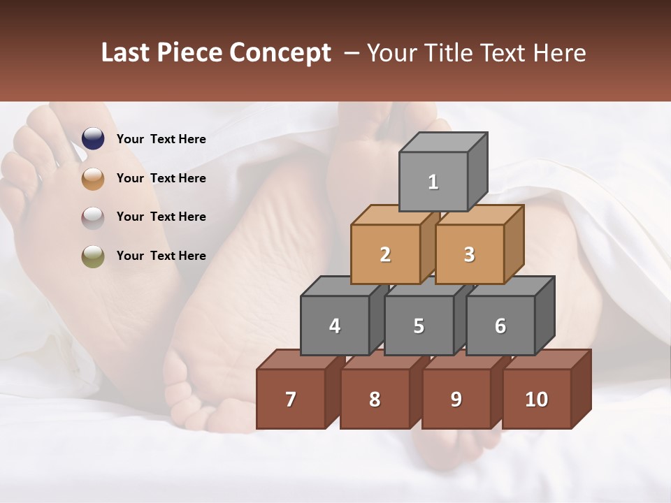 A Person Laying In Bed With Their Feet Up PowerPoint Template