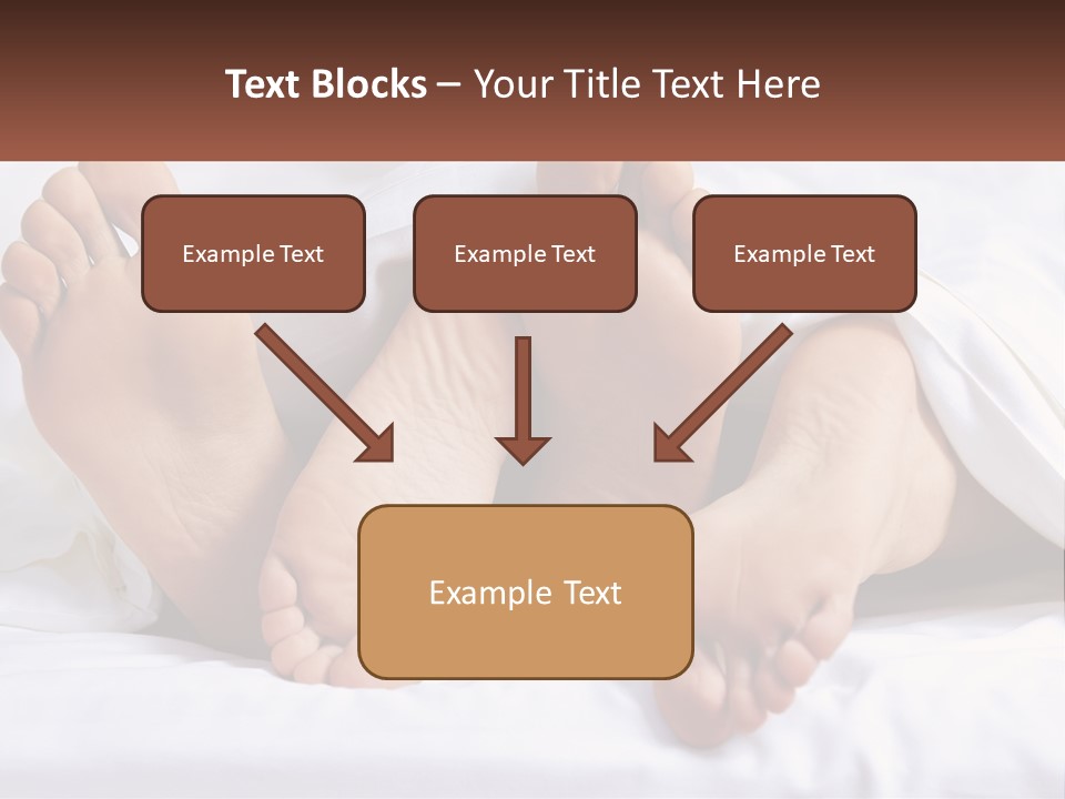 A Person Laying In Bed With Their Feet Up PowerPoint Template