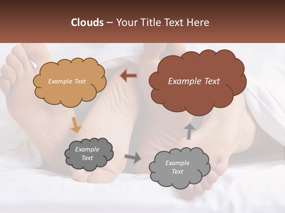 A Person Laying In Bed With Their Feet Up PowerPoint Template