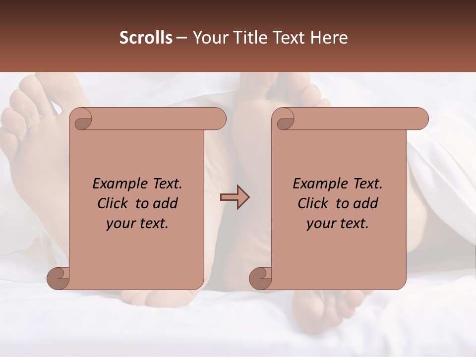 A Person Laying In Bed With Their Feet Up PowerPoint Template