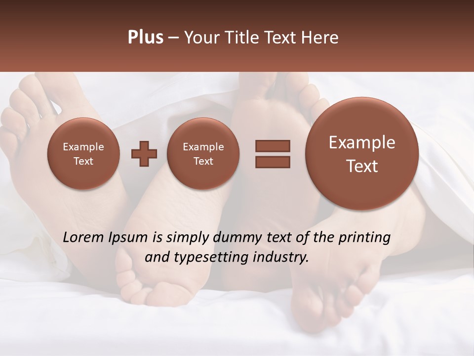 A Person Laying In Bed With Their Feet Up PowerPoint Template
