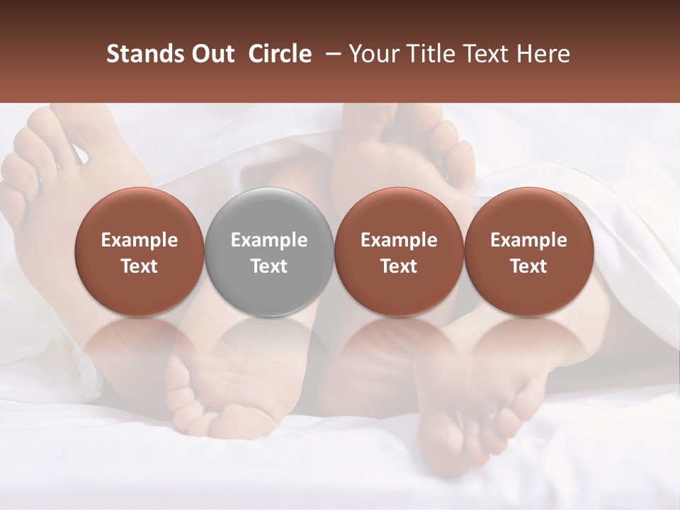 A Person Laying In Bed With Their Feet Up PowerPoint Template
