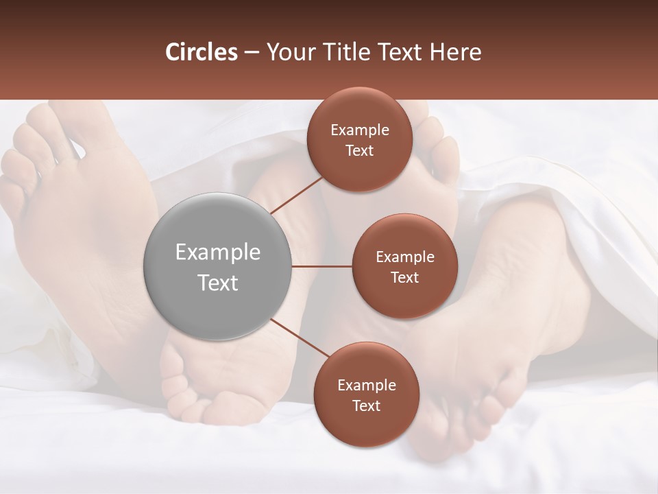 A Person Laying In Bed With Their Feet Up PowerPoint Template