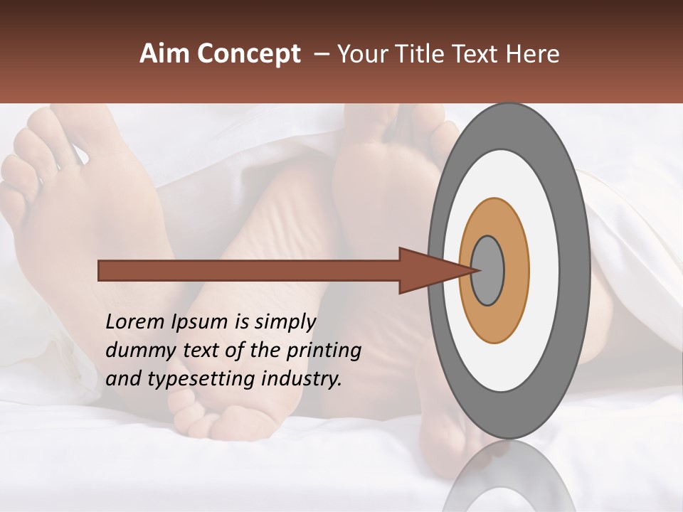 A Person Laying In Bed With Their Feet Up PowerPoint Template