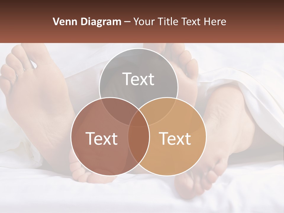 A Person Laying In Bed With Their Feet Up PowerPoint Template