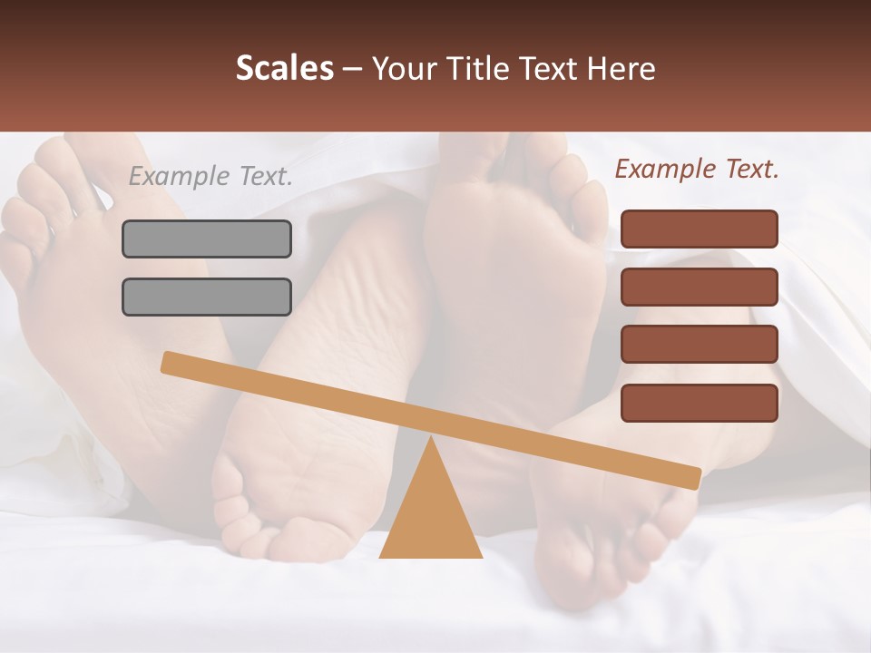 A Person Laying In Bed With Their Feet Up PowerPoint Template