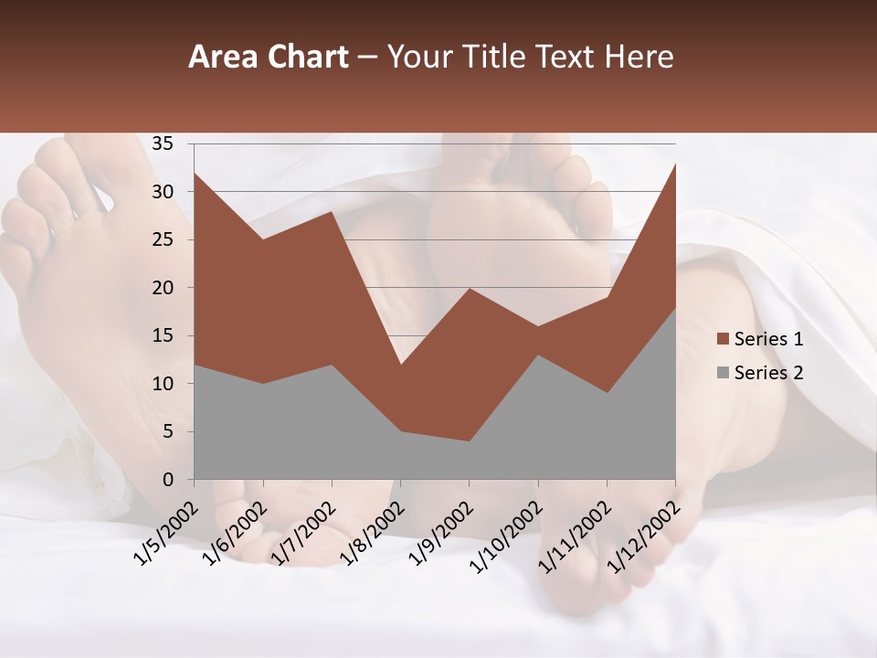 A Person Laying In Bed With Their Feet Up PowerPoint Template