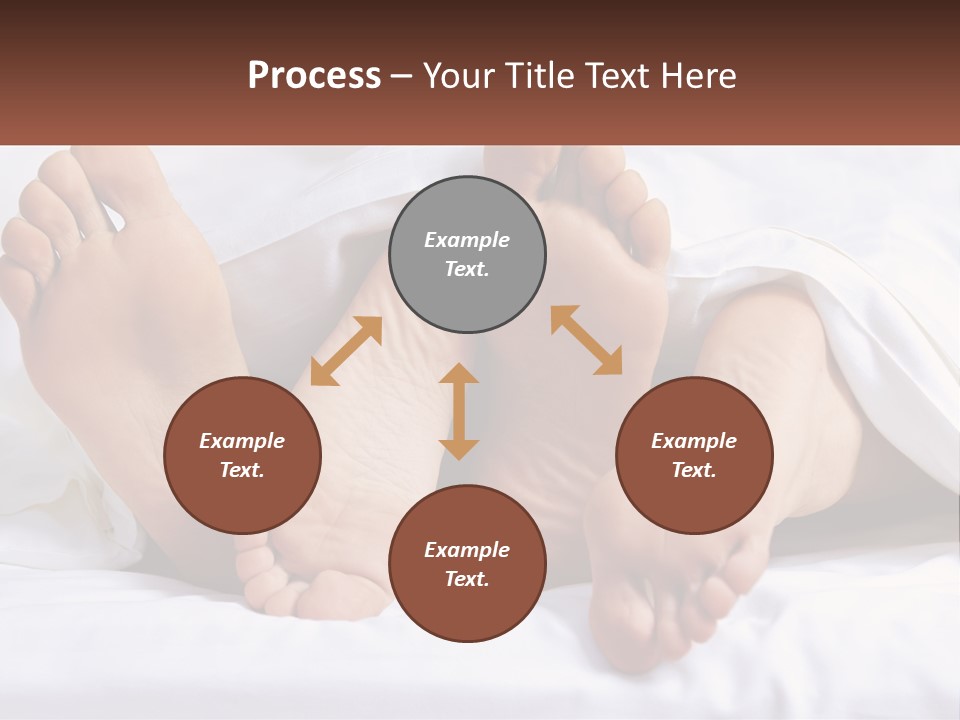 A Person Laying In Bed With Their Feet Up PowerPoint Template