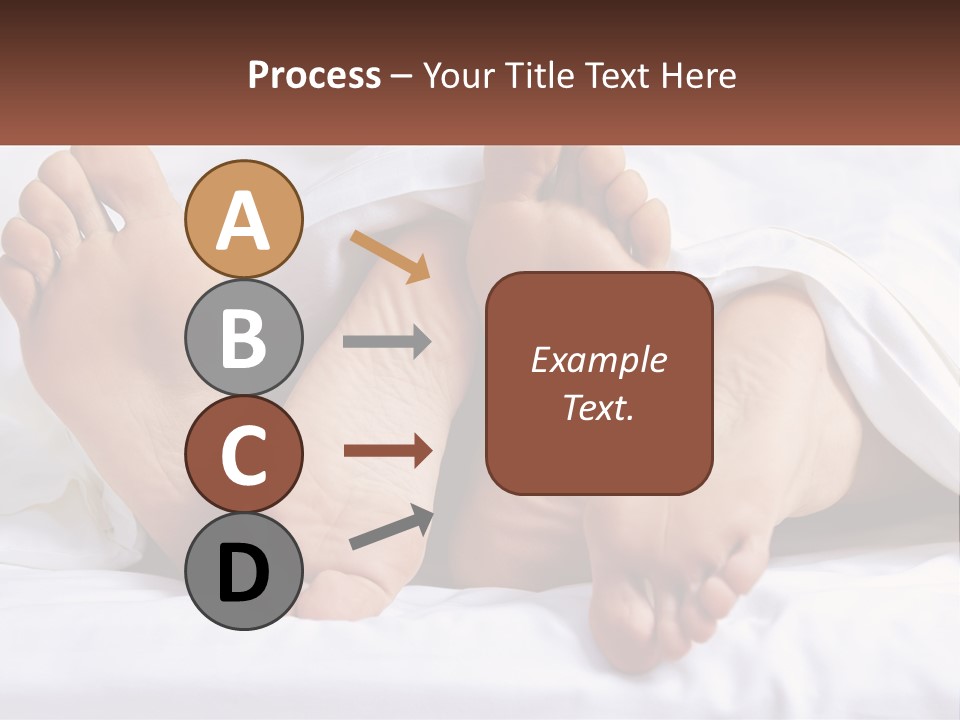 A Person Laying In Bed With Their Feet Up PowerPoint Template
