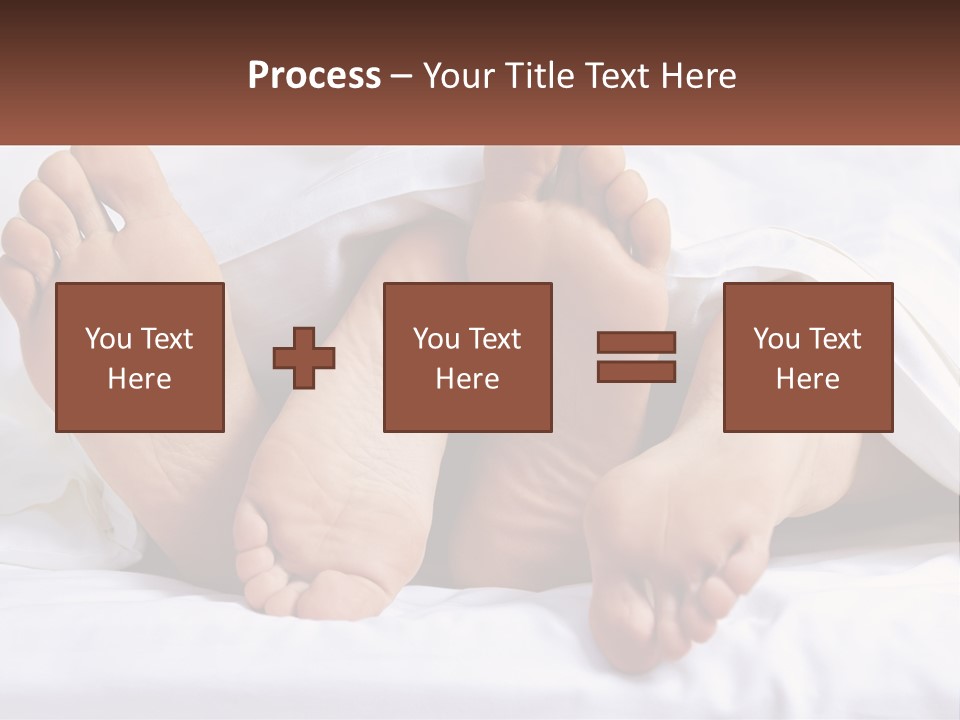 A Person Laying In Bed With Their Feet Up PowerPoint Template