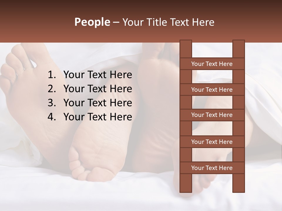 A Person Laying In Bed With Their Feet Up PowerPoint Template