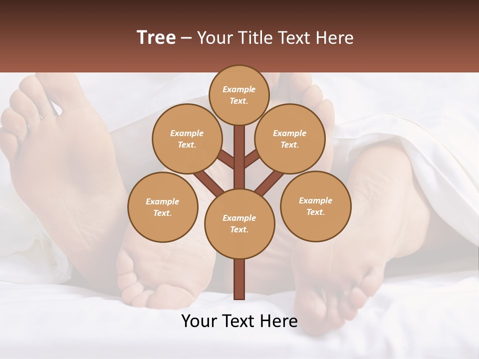 A Person Laying In Bed With Their Feet Up PowerPoint Template