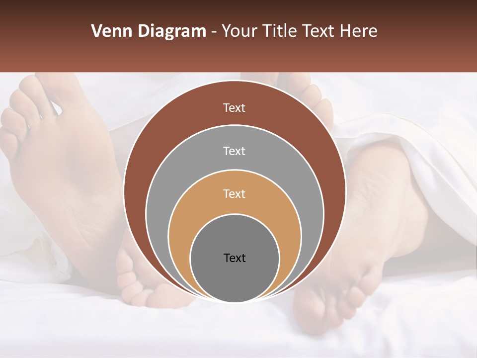 A Person Laying In Bed With Their Feet Up PowerPoint Template