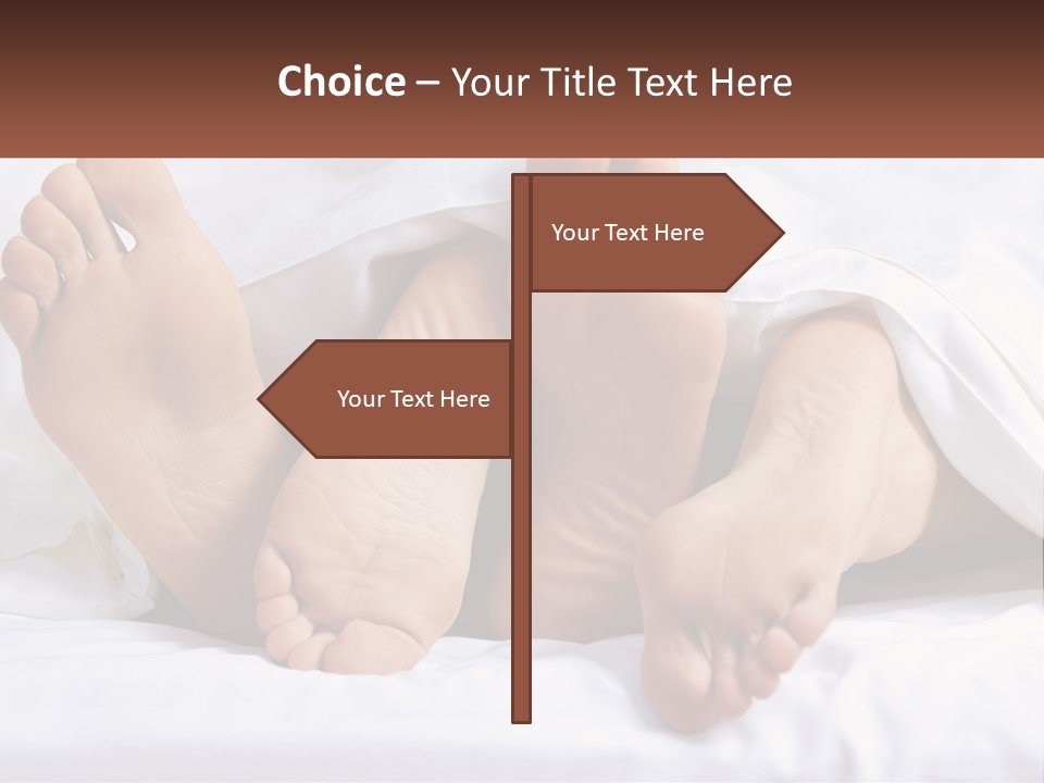 A Person Laying In Bed With Their Feet Up PowerPoint Template