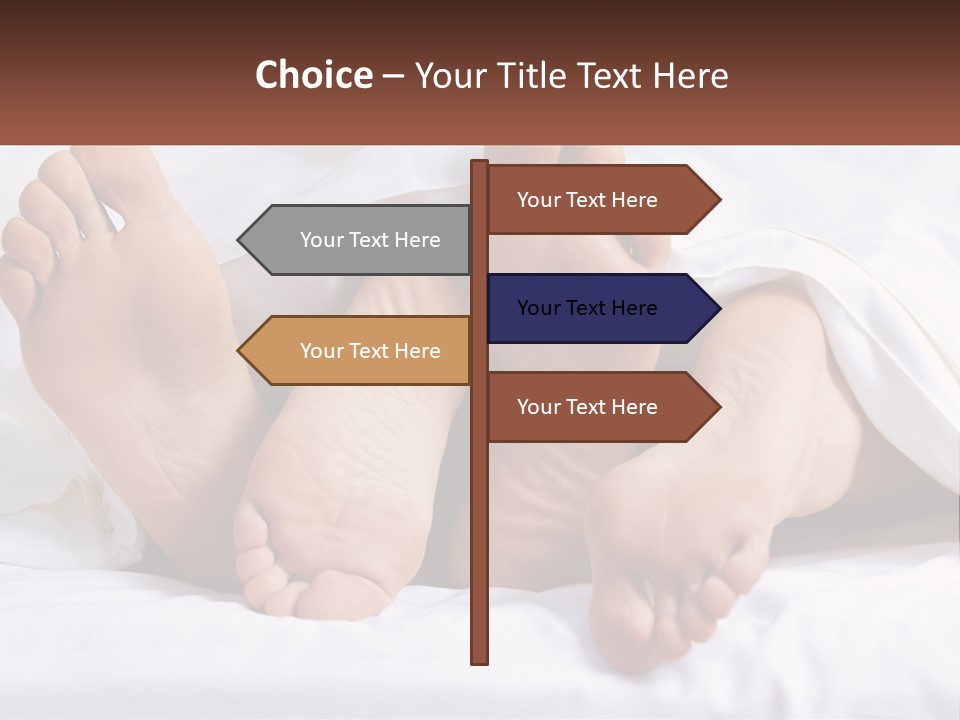 A Person Laying In Bed With Their Feet Up PowerPoint Template