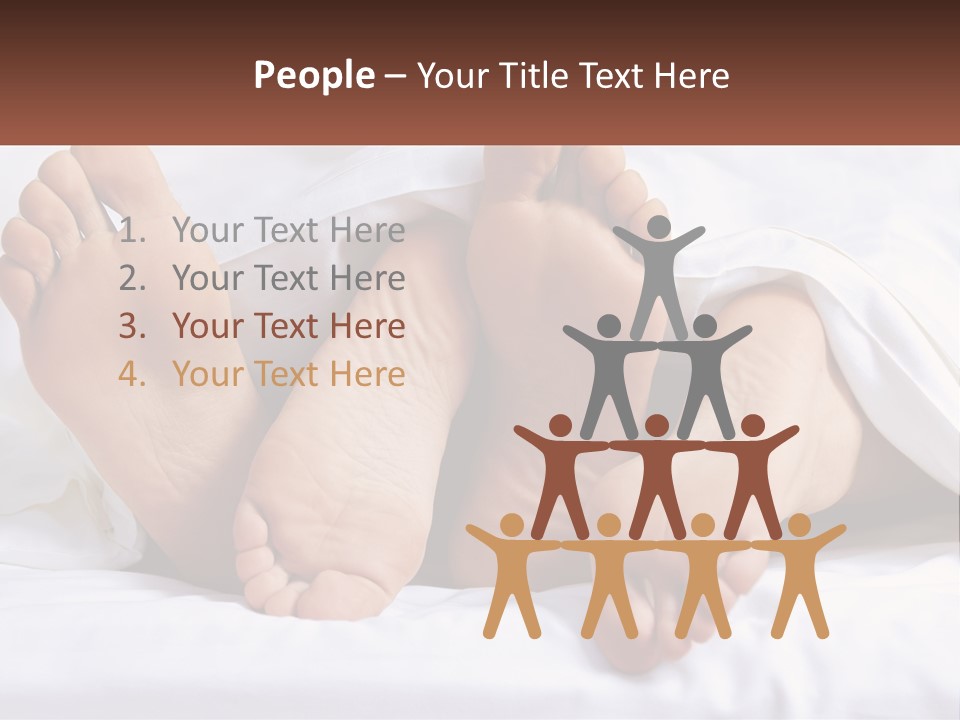 A Person Laying In Bed With Their Feet Up PowerPoint Template