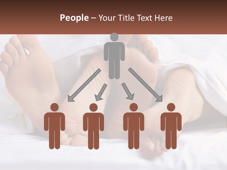 A Person Laying In Bed With Their Feet Up PowerPoint Template