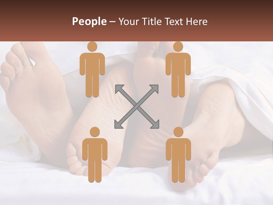 A Person Laying In Bed With Their Feet Up PowerPoint Template