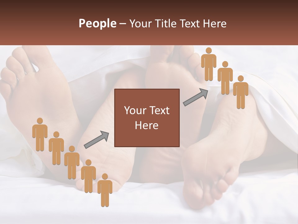 A Person Laying In Bed With Their Feet Up PowerPoint Template