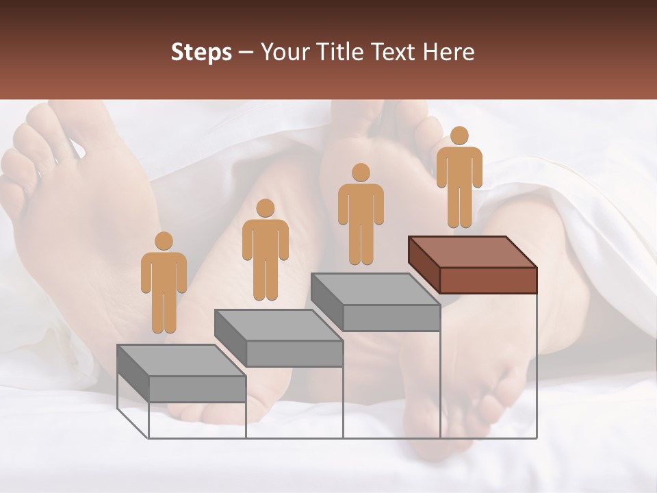 A Person Laying In Bed With Their Feet Up PowerPoint Template