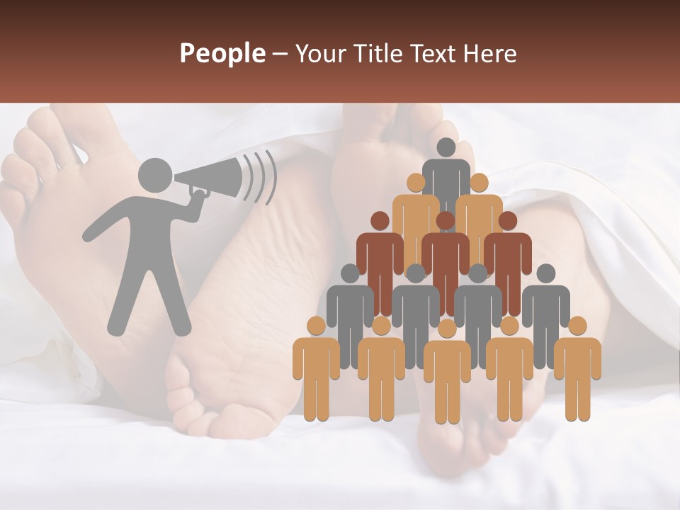 A Person Laying In Bed With Their Feet Up PowerPoint Template