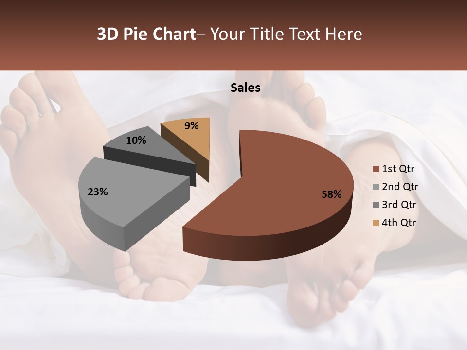 A Person Laying In Bed With Their Feet Up PowerPoint Template