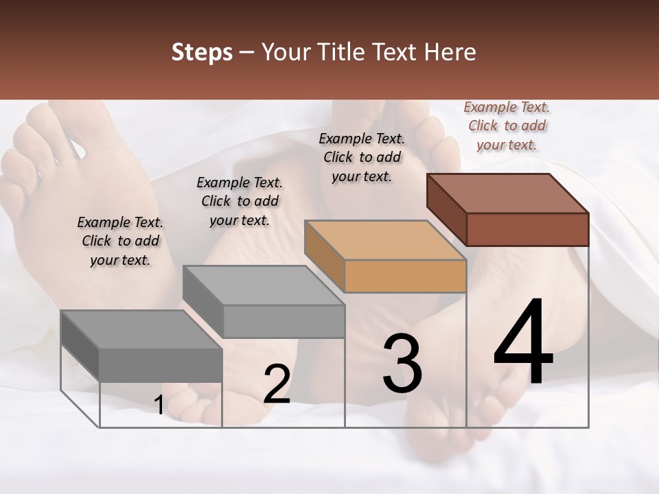 A Person Laying In Bed With Their Feet Up PowerPoint Template