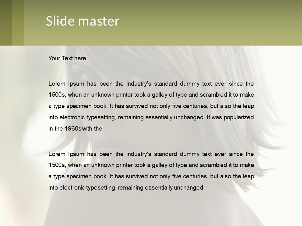 A Woman With Blonde Hair Is Looking At The Camera PowerPoint Template