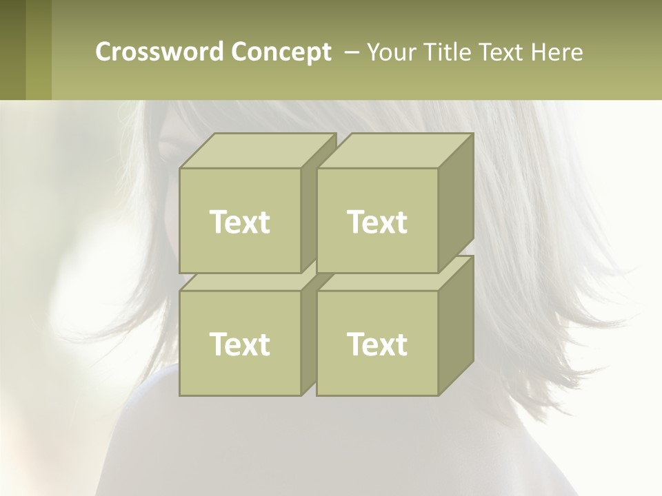 A Woman With Blonde Hair Is Looking At The Camera PowerPoint Template