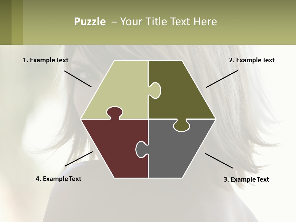 A Woman With Blonde Hair Is Looking At The Camera PowerPoint Template