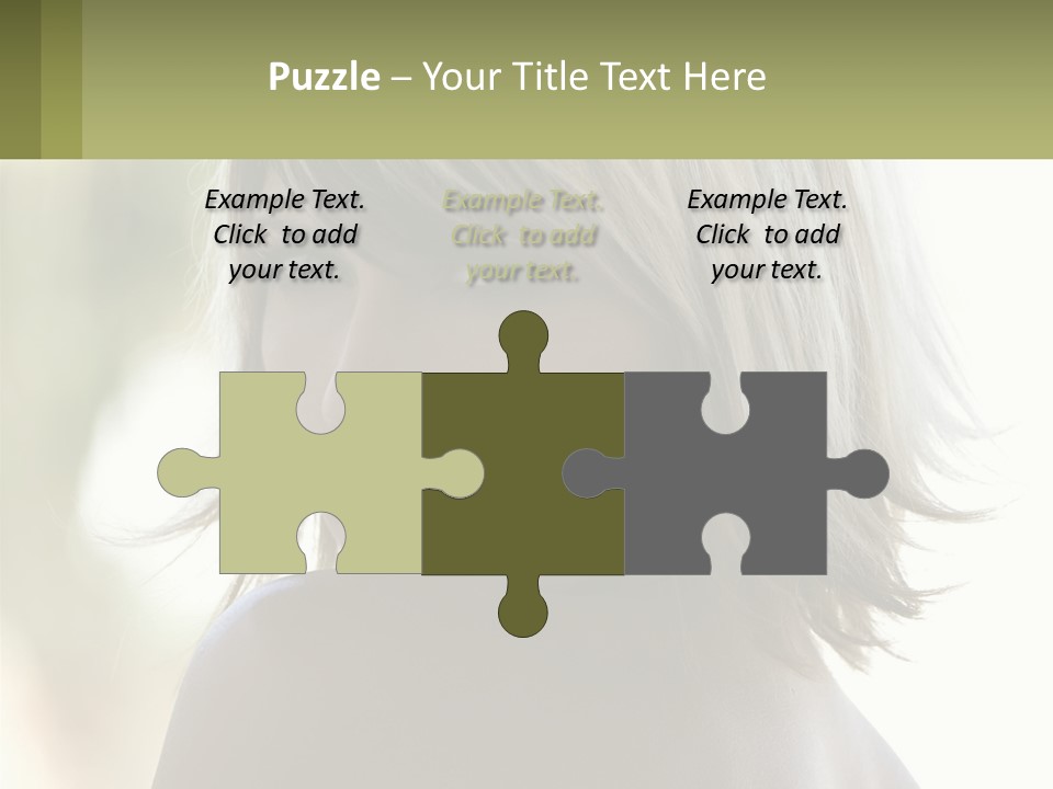 A Woman With Blonde Hair Is Looking At The Camera PowerPoint Template