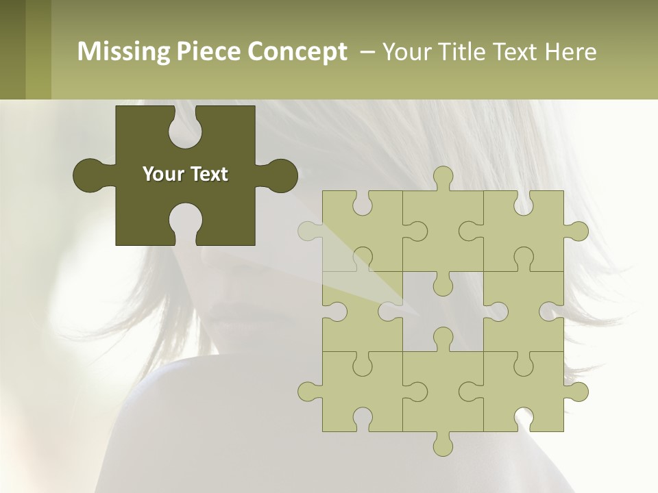 A Woman With Blonde Hair Is Looking At The Camera PowerPoint Template