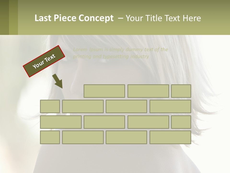 A Woman With Blonde Hair Is Looking At The Camera PowerPoint Template