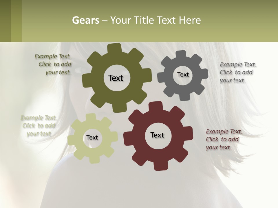 A Woman With Blonde Hair Is Looking At The Camera PowerPoint Template