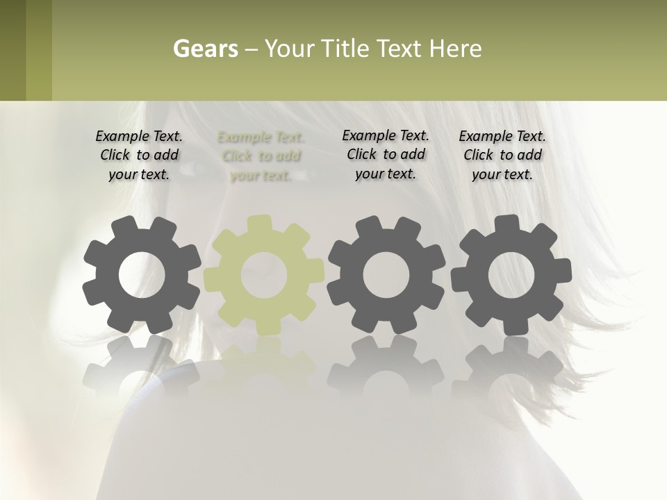 A Woman With Blonde Hair Is Looking At The Camera PowerPoint Template